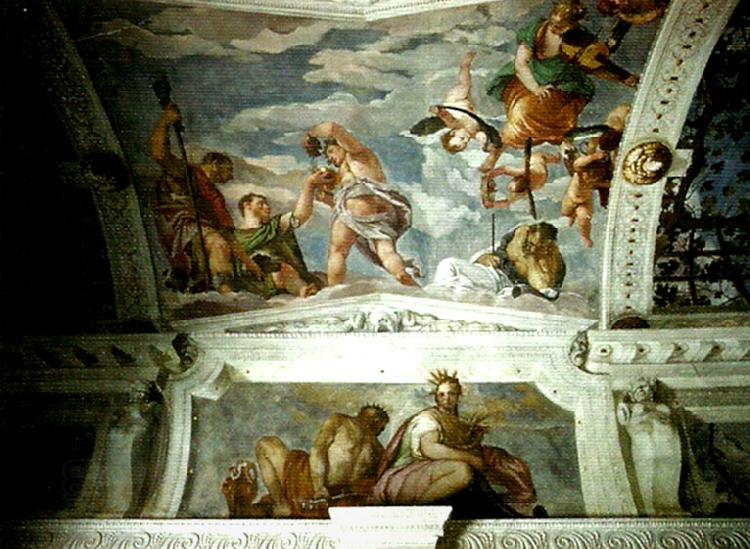 Paolo  Veronese ceiling of the stanza di bacco China oil painting art